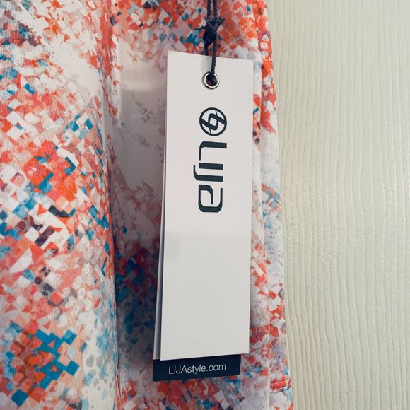 Lija Womens Tennis/Golf Skirt/Skort Medium Orange/Blue/White NWT - Picture 2 of 5